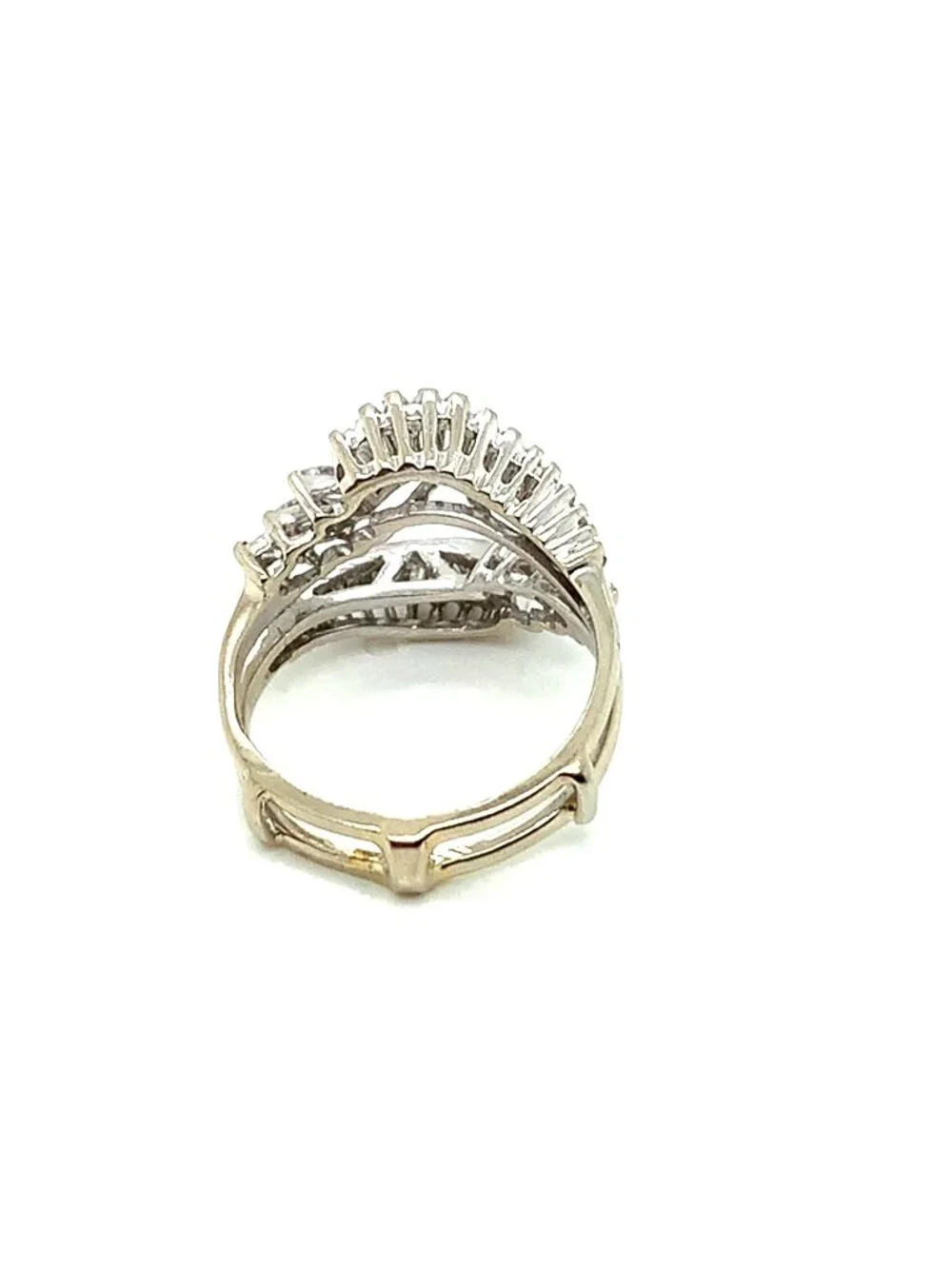 14K White Gold Diamond Insert Ring